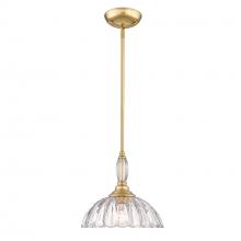  6952-M BCB-CLR - Audra BCB 1 Light Pendant in Brushed Champagne Bronze with Clear Glass Shade